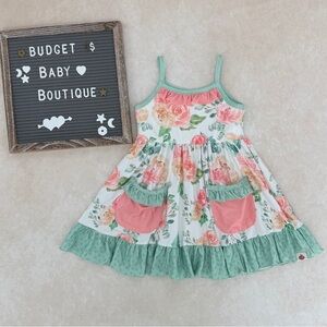 Cheeky Plum Floral Ruffle Sundress with Pockets